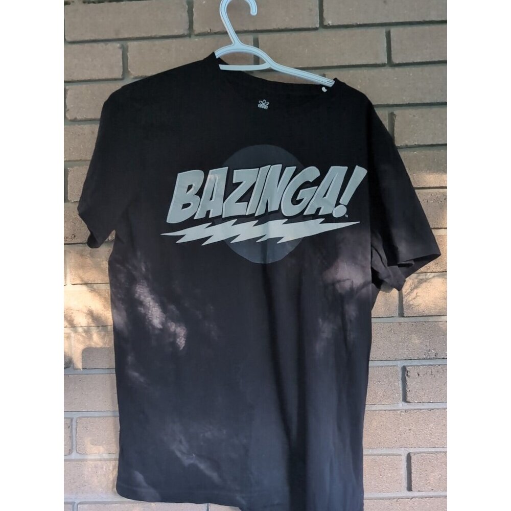 Big Bang Theory Bazinga Sheldon T-Shirt Officially Licensed Black Size Large